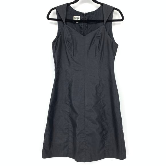 Vintage Walter Ma Hong Kong Mini Dress Womens Sz 38 US 6 Black Sheath Style - Picture 1 of 6
